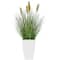 20&#x22; Green Foliage Artificial Plant with White Pot